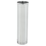 Tubo Acciaio Inox mm 1.000 da: 80 a 120 per canne fumarie