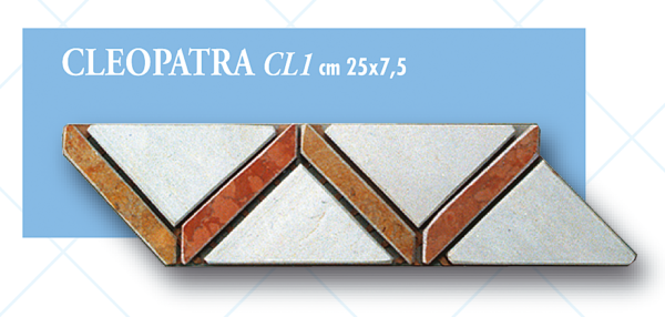 Listello Cleopatra CL1 cm 25 x 7,5